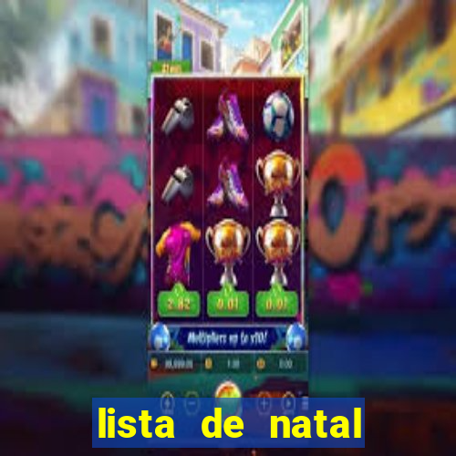 lista de natal para imprimir